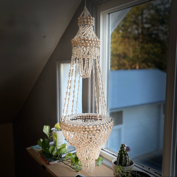 Vintage Seashell Macramé Plant Holder
